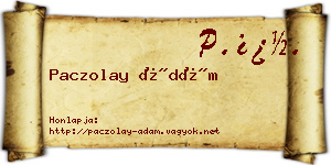 Paczolay Ádám névjegykártya