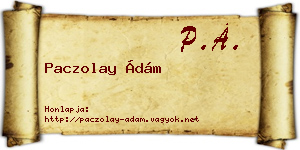 Paczolay Ádám névjegykártya